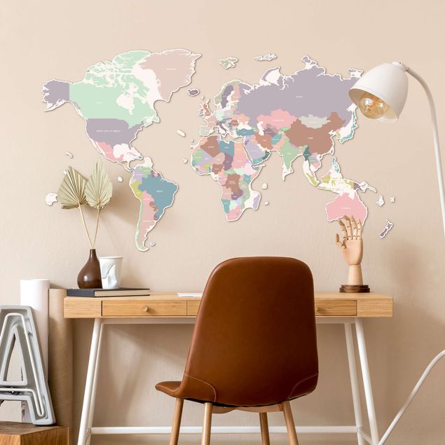 FOLDZILLA 3D-världskarta - Världskarta med länder