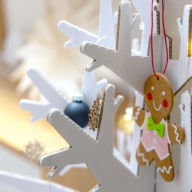 FOLDZILLA Julgran - Hållbar julgran vit för målning och limning