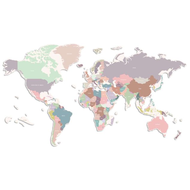 stor världskarta för vägg Världskarta med länder